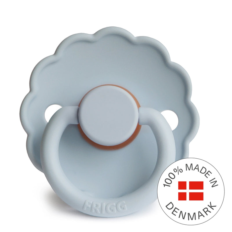 FRIGG Round Pacifier - Daisy Latex Size 1 - Powder Blue