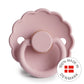 FRIGG Round Pacifier - Daisy Latex Size 2 - Baby Pink