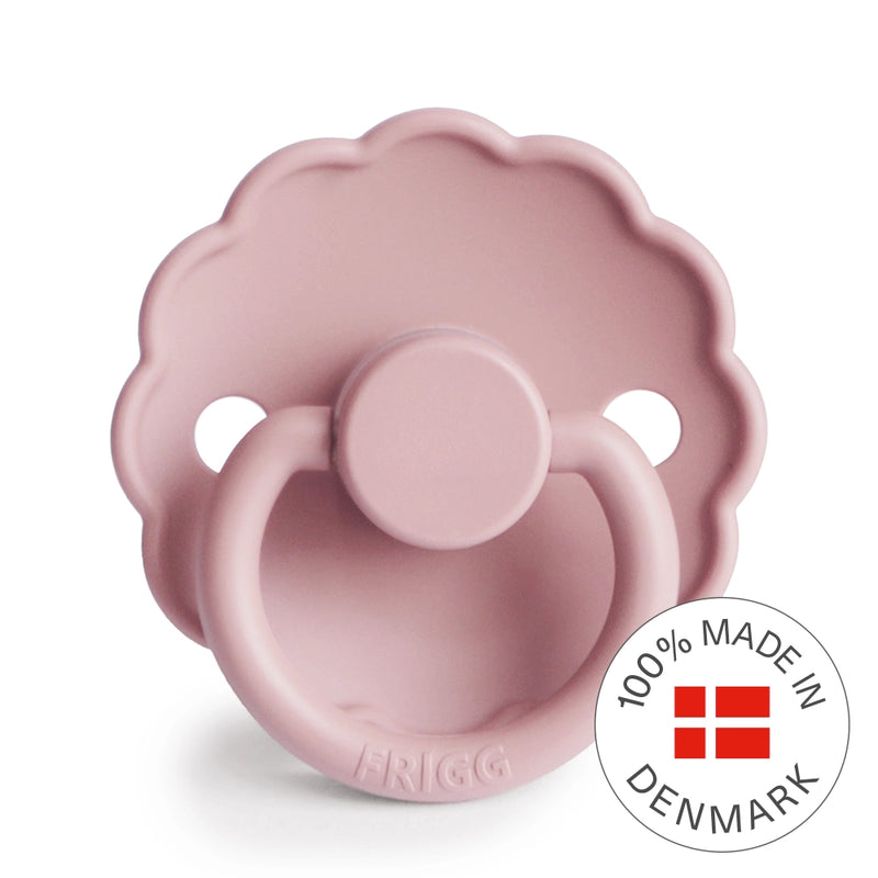 FRIGG Round Pacifier - Daisy Silicone Size 1 - Baby Pink