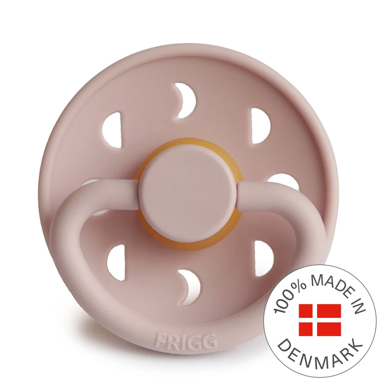 FRIGG Round Pacifier - Moon Phase Latex Size 1 - Blush