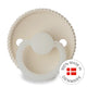 Sucette ronde FRIGG - Rope Night Silicone Taille 2 - Crème