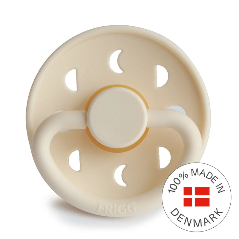 FRIGG Round Pacifier - Moon Phase Latex Size 1 - Cream