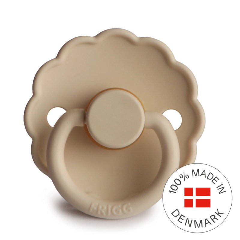FRIGG Round Pacifier - Daisy Latex Size 1 - Croissant