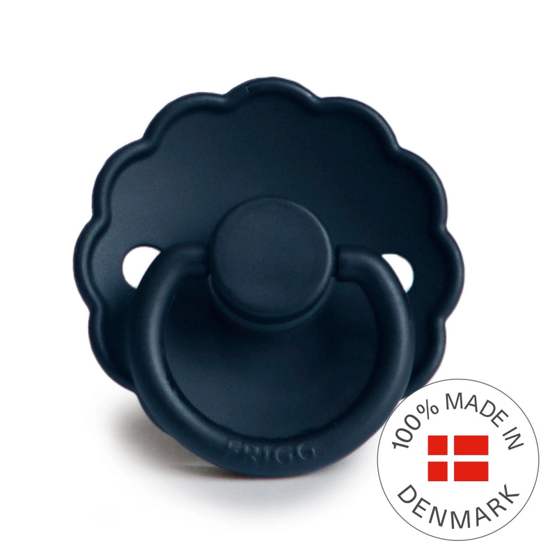 FRIGG Round Pacifier - Daisy Silicone Size 1 - Dark Navy