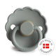 FRIGG Round Pacifier - Daisy Latex Size 1 - French Gray