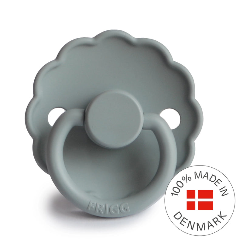FRIGG Round Pacifier - Daisy Silicone Size 1 - French Gray