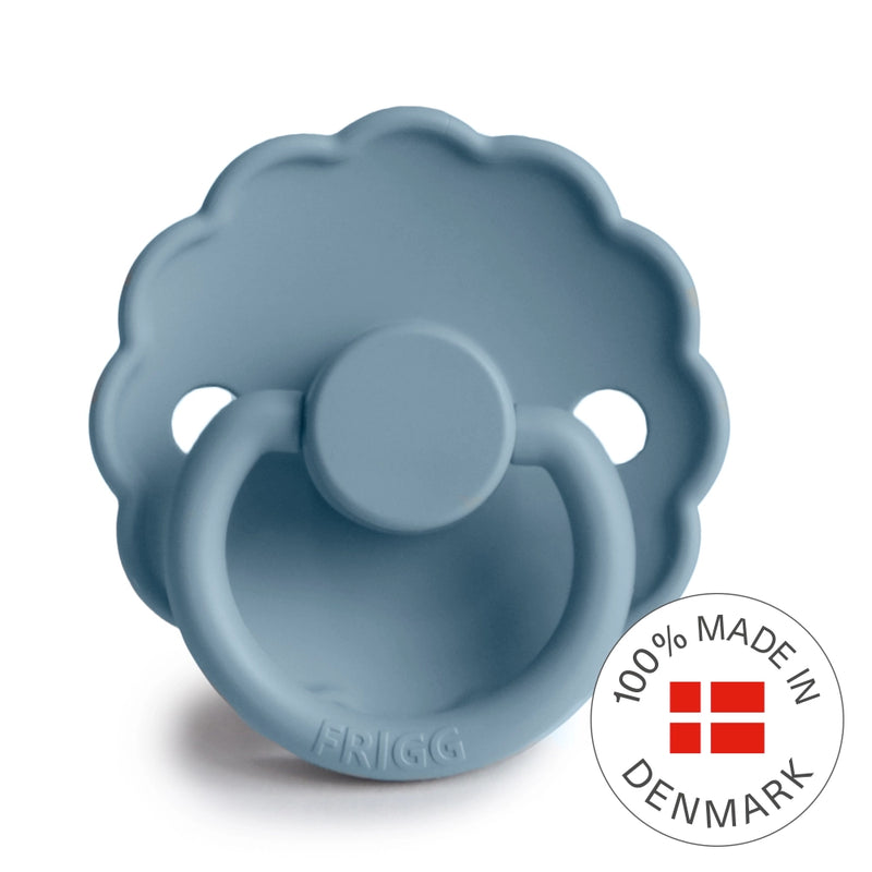 FRIGG Round Pacifier - Daisy Silicone Size 2 - Glacier Blue