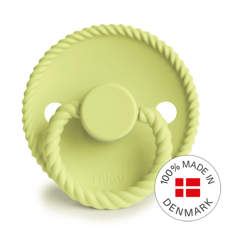 FRIGG Round Pacifier - Rope Silicone Size 1 - Green Tea