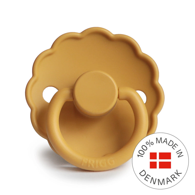 FRIGG Round Pacifier - Daisy Silicone Size 1 - Honey Gold