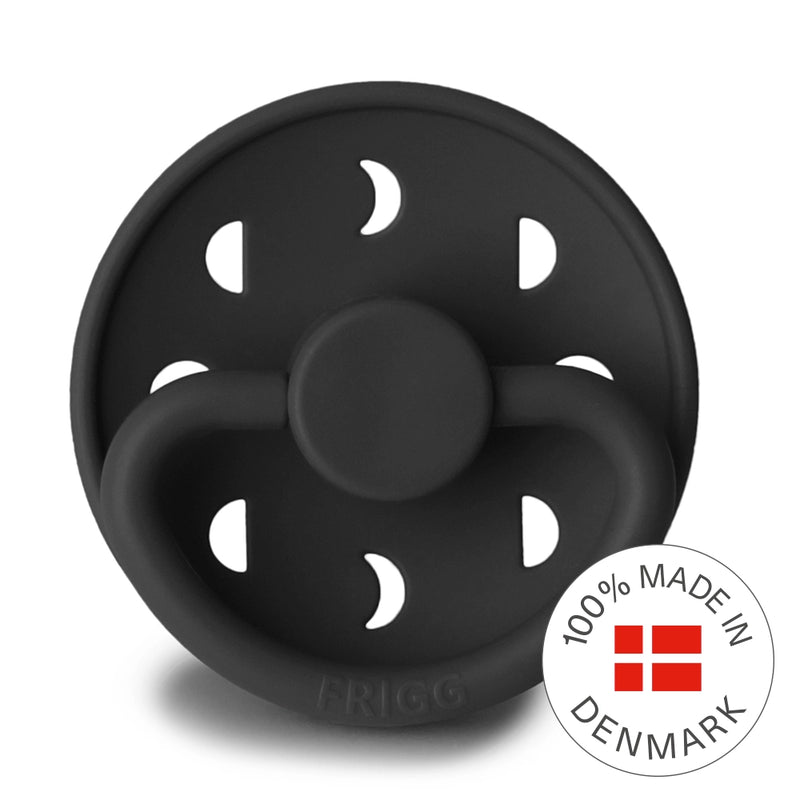 FRIGG Round Pacifier - Moon Phase Silicone Size 2 - Jet Black