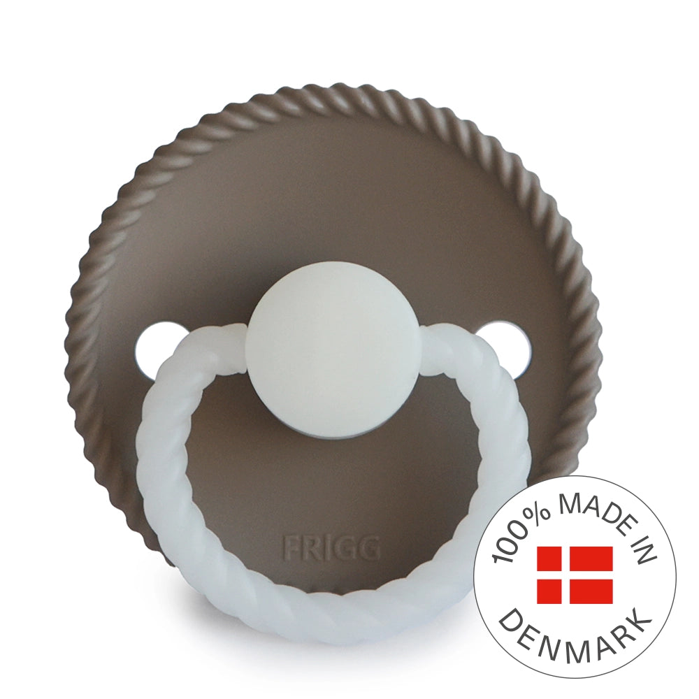 FRIGG Round Pacifier - Rope Night Silicone Size 1 - Portobello