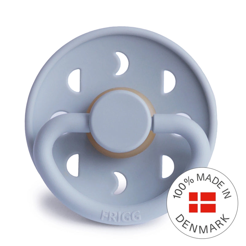 FRIGG Round Pacifier - Moon Phase Latex Size 1 - Powder Blue