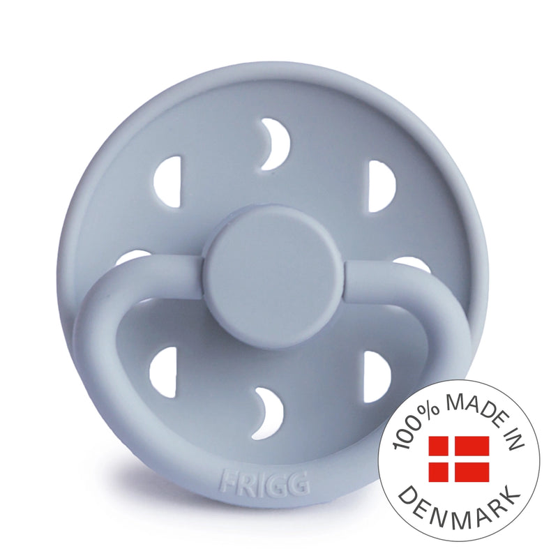 FRIGG Round Pacifier - Moon Phase Silicone Size 1 - Powder Blue