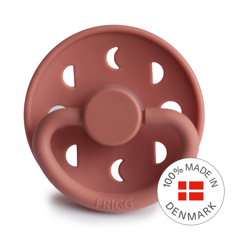FRIGG Round Pacifier - Moon Phase Silicone Size 2 - Powder Blush