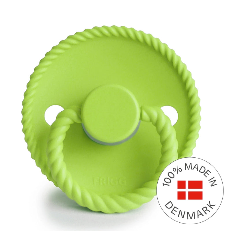 FRIGG Round Pacifier - Rope Silicone Size 2 - Rain Forest