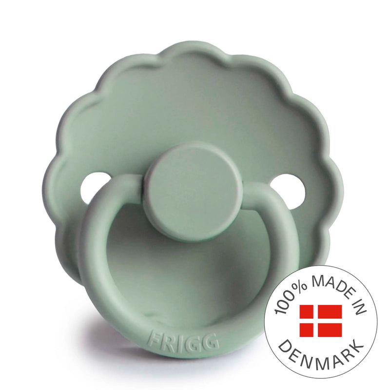 FRIGG Round Pacifier - Daisy Silicone Size 2 - Sage