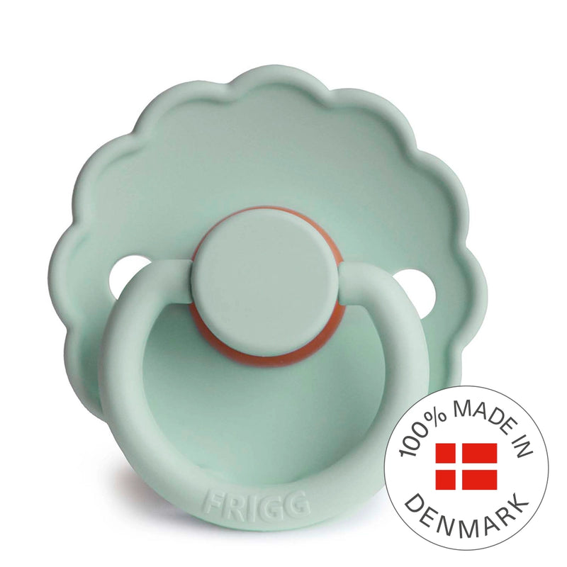 FRIGG Round Pacifier - Daisy Latex Size 1 - Seafoam