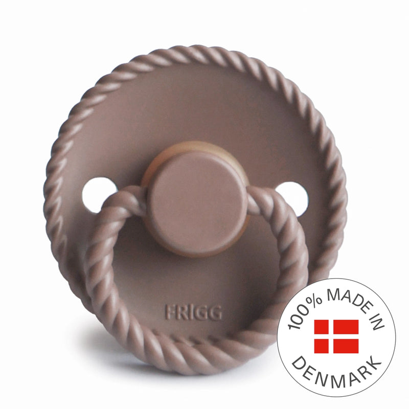 FRIGG Round Pacifier - Rope Latex Size 2 - Sepia
