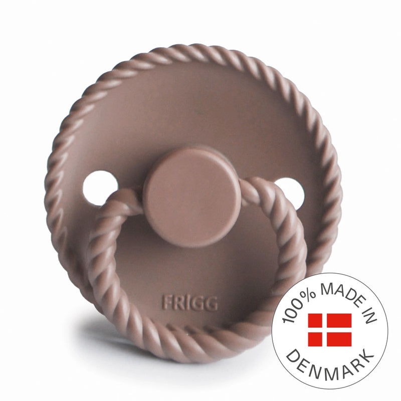 FRIGG Round Pacifier - Rope Silicone Size 2 - Sepia