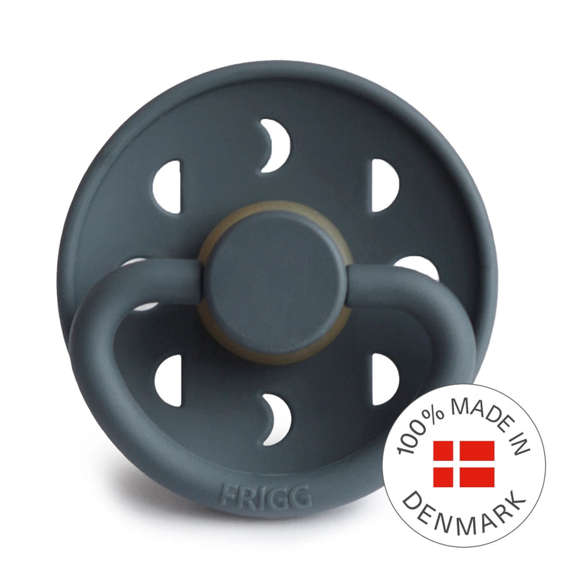 FRIGG Round Pacifier - Moon Phase Latex Size 1 - Slate
