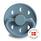 FRIGG Round Pacifier - Moon Phase Latex Size 2 - Stone Blue