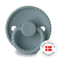 FRIGG Round Pacifier - Rope Silicone Size 1 - Stone Blue