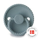 FRIGG Round Pacifier - Rope Silicone Size 1 - Stone Blue