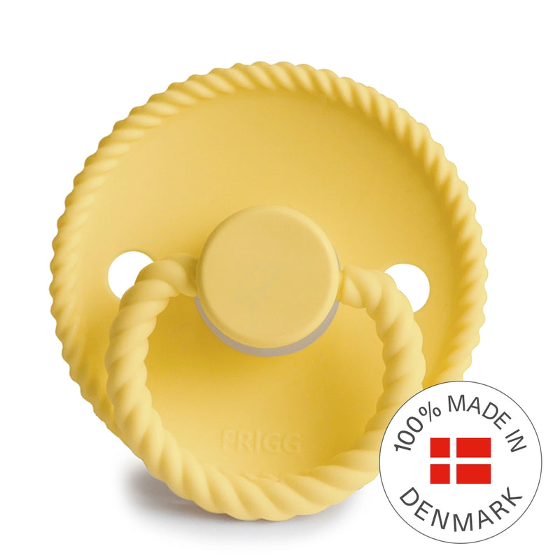 FRIGG Round Pacifier - Rope Silicone Size 2 - Sunflower
