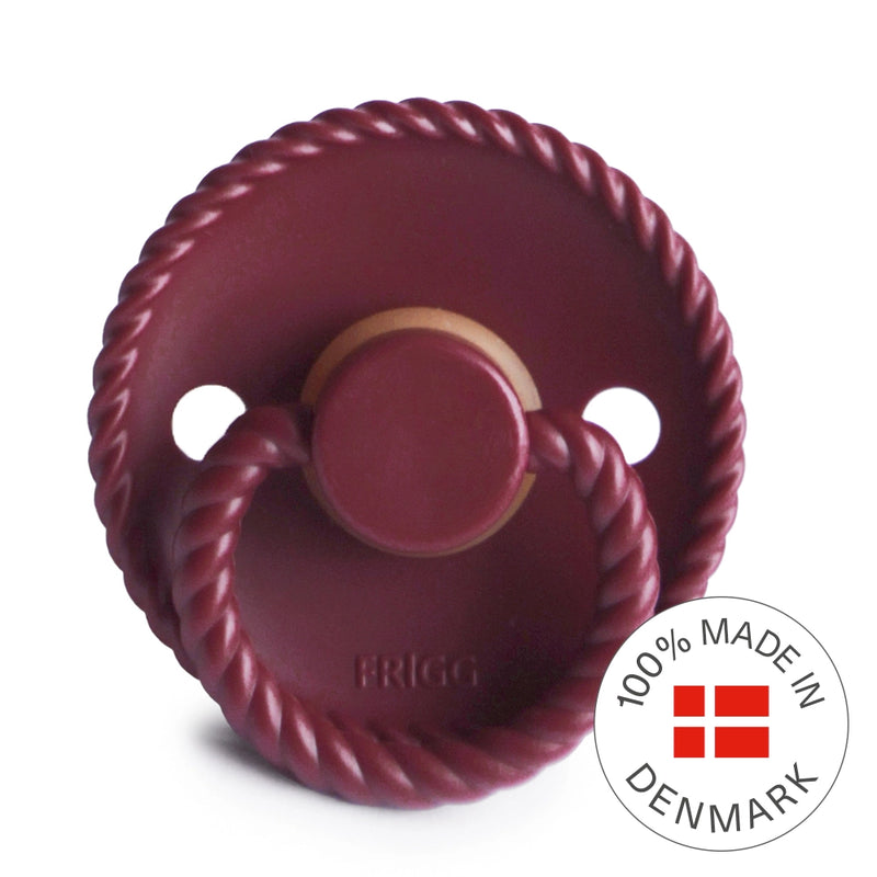 FRIGG Round Pacifier - Rope Latex Size 1 - Sweet Cherry