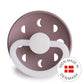 FRIGG Round Pacifier - Moon Phase Night Silicone Size 1 - Twilight Mauve