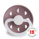 FRIGG Round Pacifier - Moon Phase Night Silicone Size 1 - Twilight Mauve