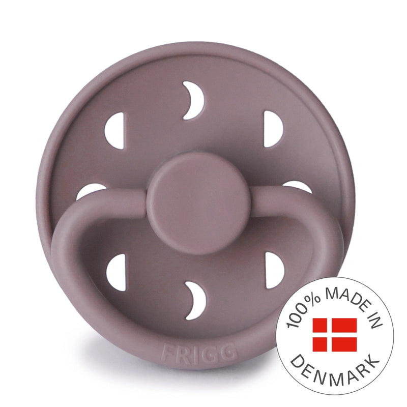 FRIGG Round Pacifier - Moon Phase Silicone Size 1 - Twilight Mauve