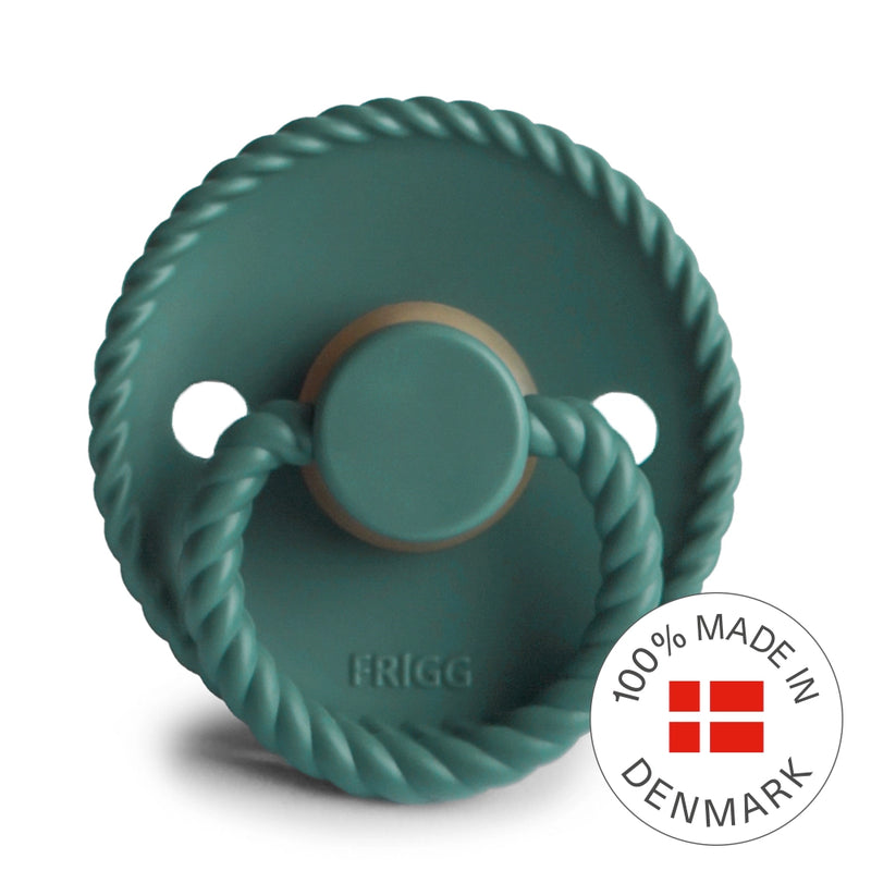 FRIGG Round Pacifier - Rope Latex Size 2 - Vintage Green