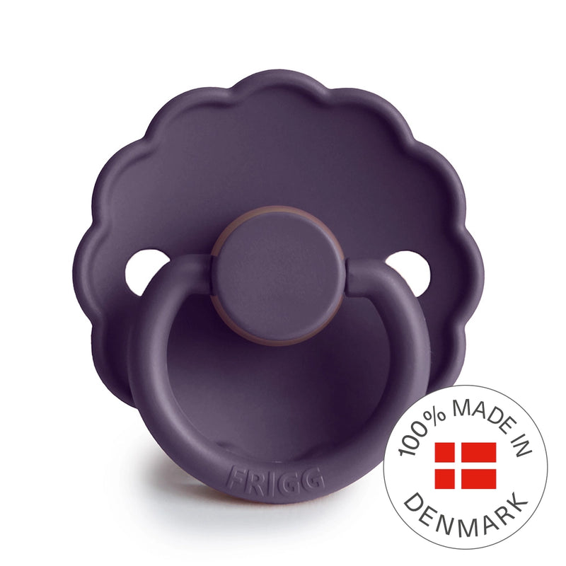 FRIGG Round Pacifier - Daisy Latex Size 1 - Violet Dream
