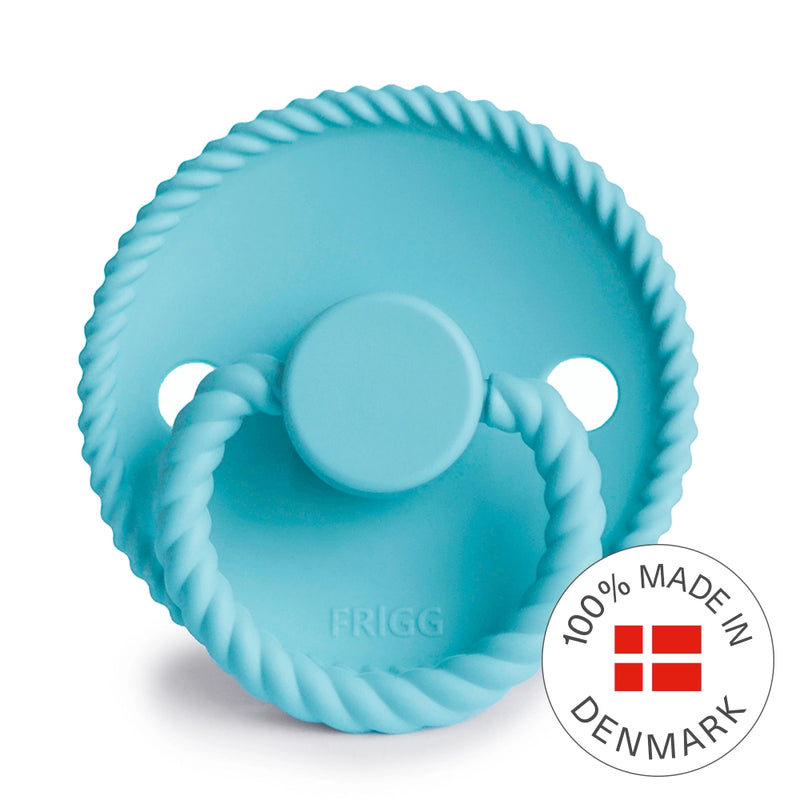 FRIGG Round Pacifier - Rope Silicone Size 2 - Waterfall