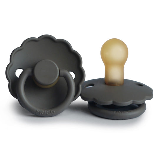 FRIGG Round Pacifier - Daisy Latex Size 1 - Graphite