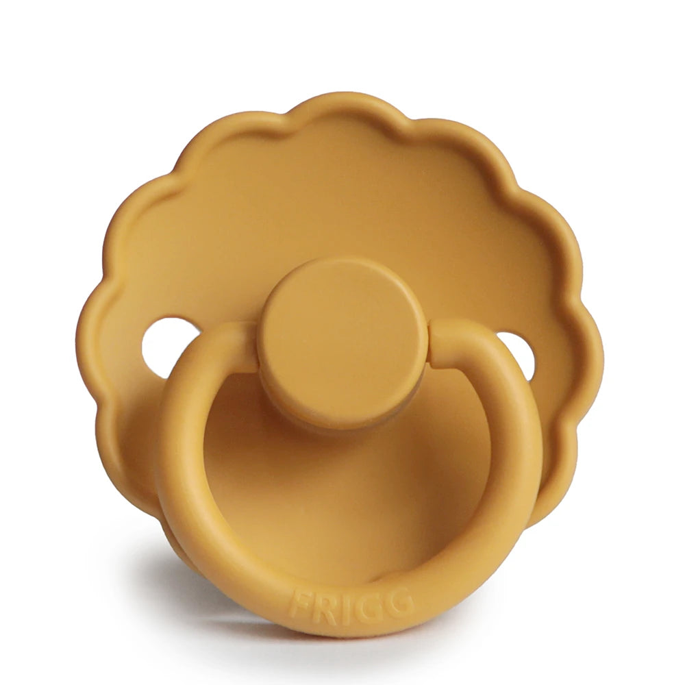 FRIGG Round Pacifier - Daisy Silicone Size 1 - Honey Gold