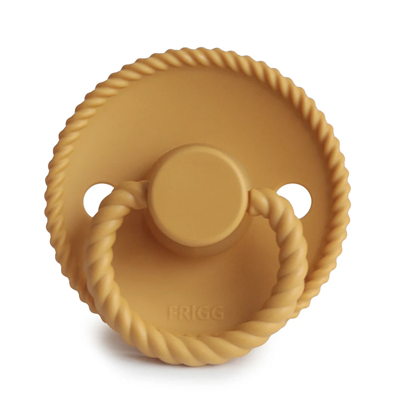 FRIGG Round Pacifier - Rope Latex Size 1 - Honey Gold