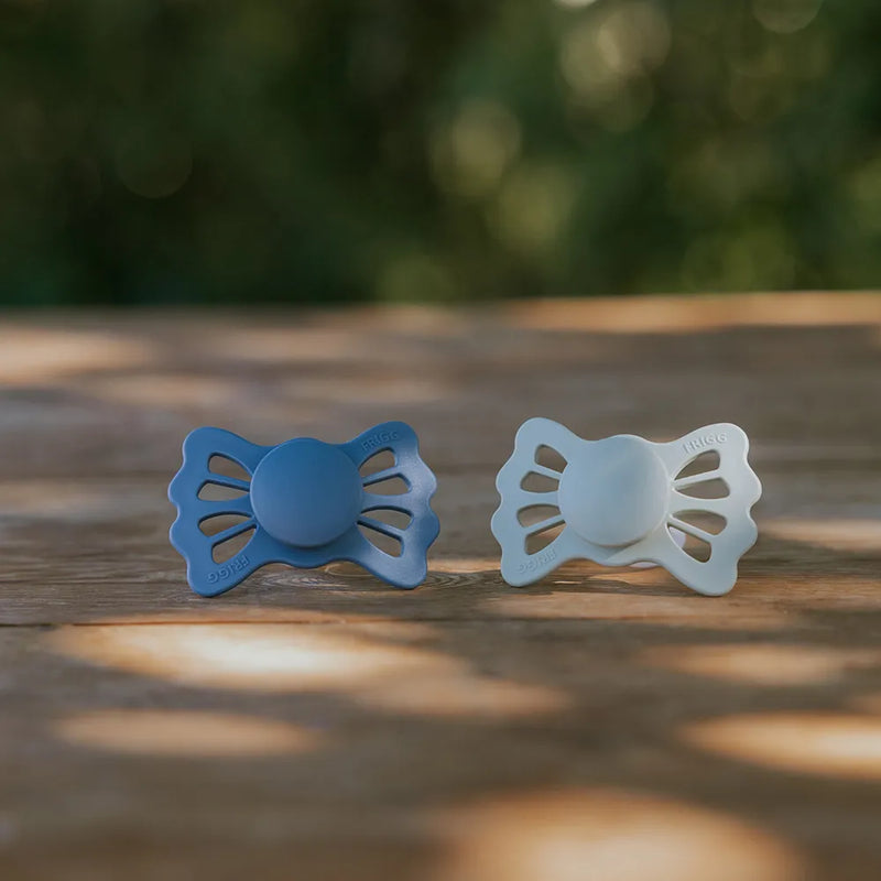 FRIGG Pacifier - Lucky Silicone 2-Pack Size 1 - Ocean View/Powder Blue