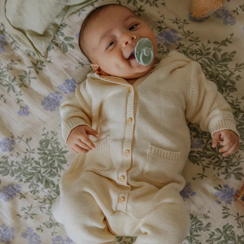 FRIGG Round Pacifier - Daisy Silicone Size 1 - Seafoam