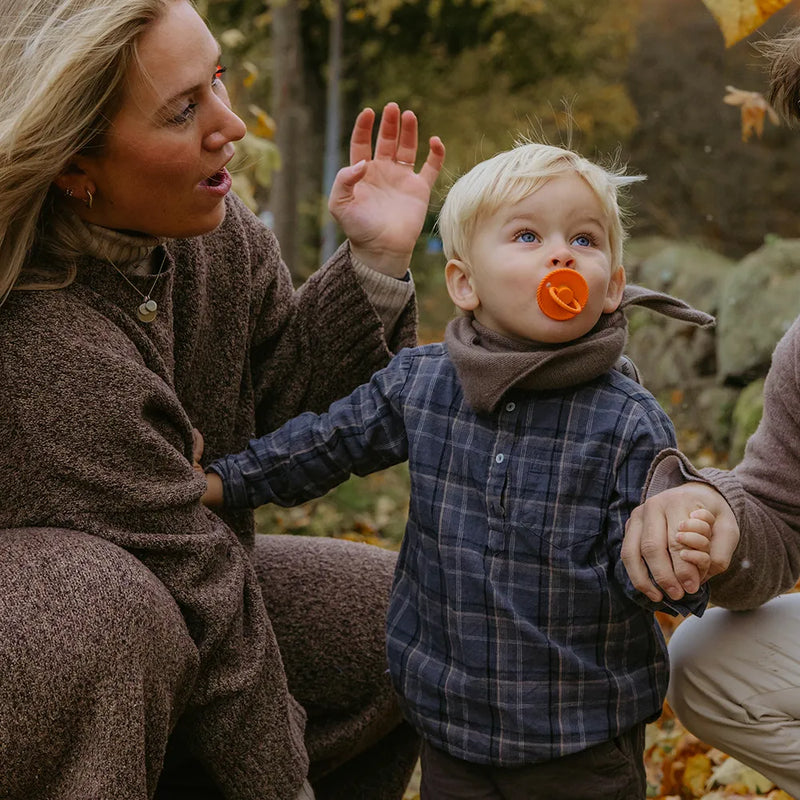 FRIGG Round Pacifier - Rope Silicone Size 1 - Maple