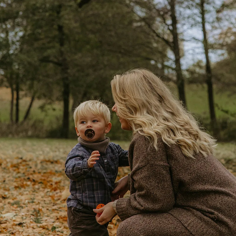 FRIGG Round Pacifier - Rope Silicone Size 1 - Jet Black