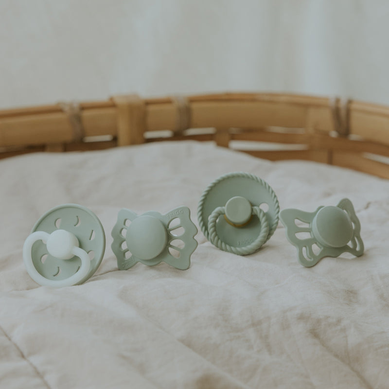FRIGG Baby's First Pacifier - 4-Pack - Moonlight Sailing - Sage