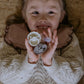 FRIGG Pacifier - Daisy Silicone 2-Pack Size 2 - Powder Blue/Cream