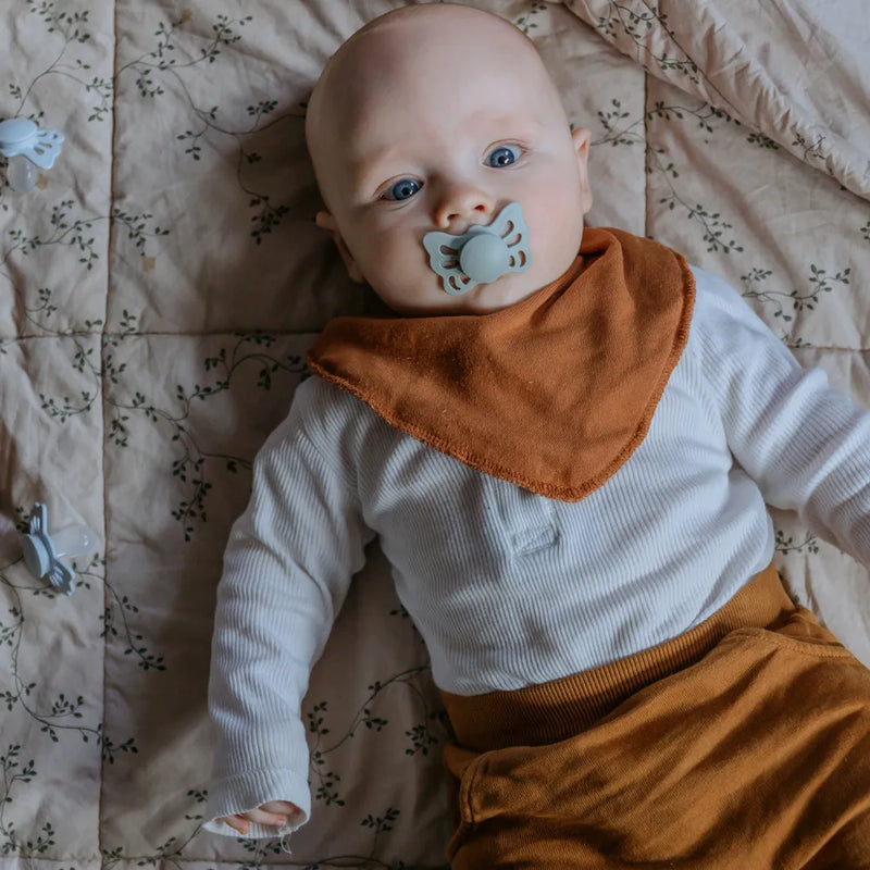 FRIGG Anatomical Pacifier - Butterfly Silicone Size 1 - Powder Blue