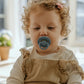 FRIGG Round Pacifier - Daisy Latex Size 2 - Powder Blue