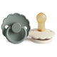 FRIGG Pacifier - Daisy Latex 2-Pack Size 1 - Lily Pad/Cream