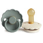 FRIGG Pacifier - Daisy Latex 2-Pack Size 2 - Lily Pad/Cream