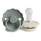 FRIGG Pacifier - Daisy Silicone 2-Pack Size 2 - Lily Pad/Cream