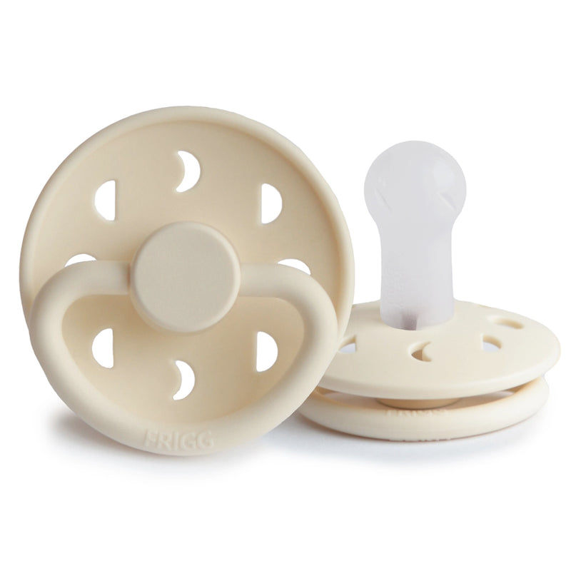 FRIGG Round Pacifier - Moon Phase Silicone Size 2 - Cream